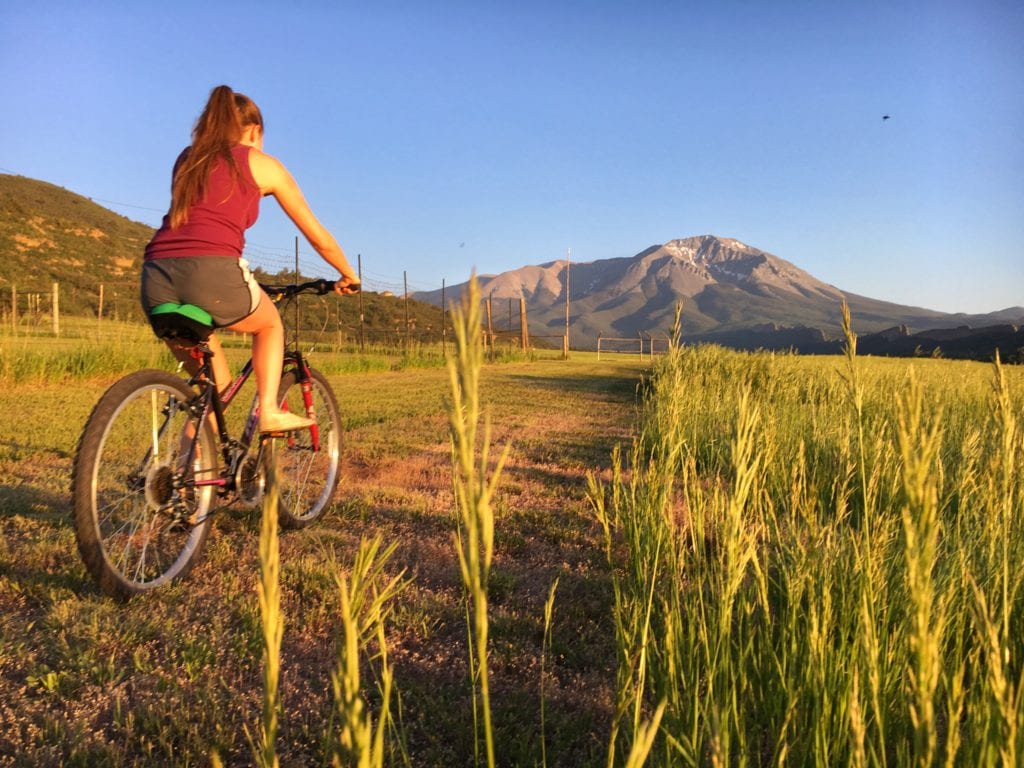 Biking through La Veta, Colorado