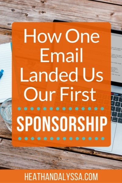 One day I sent a cold email that landed us our first sponsorship and changed our lives.