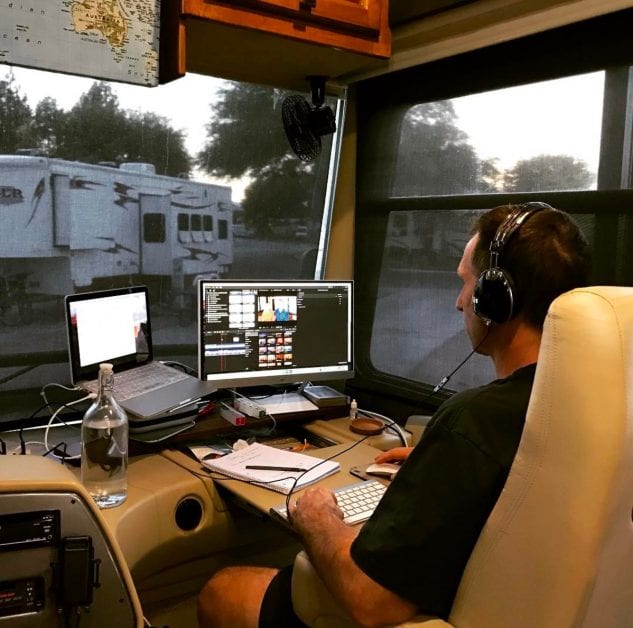 Class A Motorhome Office. | Mobile Office, Motorhome Remodel, Rv Living ...